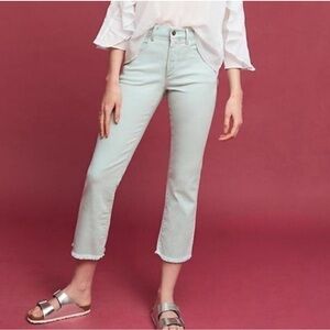 Anthropologie Pilcro and the letterpress script mint green jeans - size 27